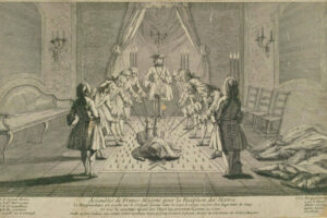 1733 год. Посвящение в масоны. Художник: Жака‑Филиппа Леба